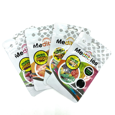 Mua Vỏ kẹo cao su 300mg 3 bên túi niêm phong Biodegradable ziplockk túi nhựa với lỗ tay cầm online manufacture