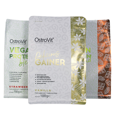 Mua Thẻ làm theo yêu cầu túi đáy phẳng Vegan protein bột niêm phong nhiệt đứng lên túi online manufacture