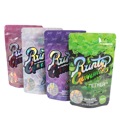 Mua PET Ziplock Stand Up Pouch Holographic Glossy Surface Packaging online manufacture