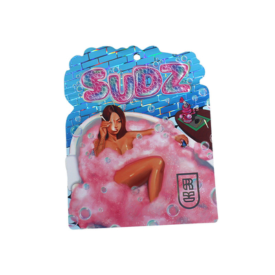 Mua Zipper Top Glossy Die Cut Mylar Bags Nhựa nhôm 3.5g tùy chỉnh online manufacture