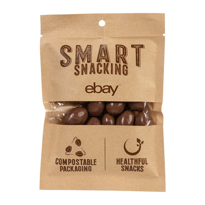 Mua Kraft giấy đóng gói thực phẩm Ziplock túi với cửa sổ, Biodegradable túi đóng gói ăn online manufacture