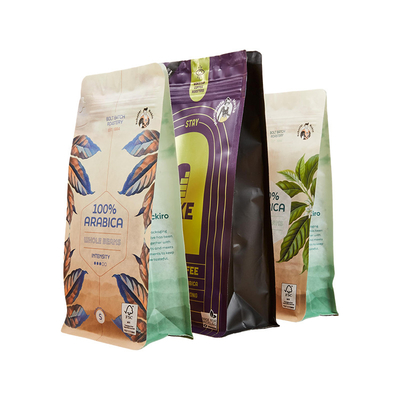 Mua Bảng giấy Kraft phân hủy sinh học Bao bì khóa khóa khóa thực phẩm Đứng lên túi tùy chỉnh có thể đóng lại chống nước online manufacture