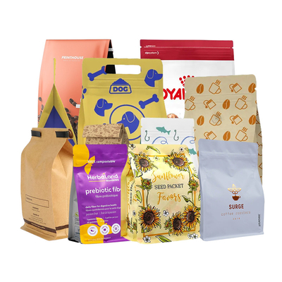 Mua Thermally Seal Biodegradable Kraft Paper Bag Side Guesst Bottom Bag Thùng đóng gói cà phê online manufacture