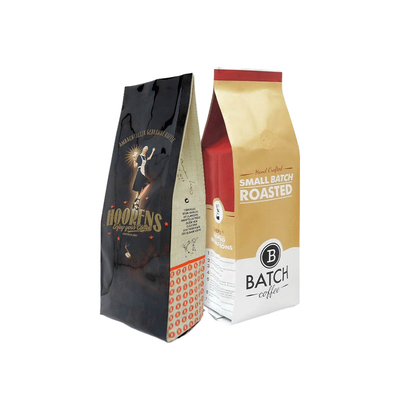 Mua Glossy Gold kim loại tùy chỉnh in túi 1kg Coffee Side Gueest túi tùy chỉnh Seal nhiệt cà phê đứng lên túi online manufacture