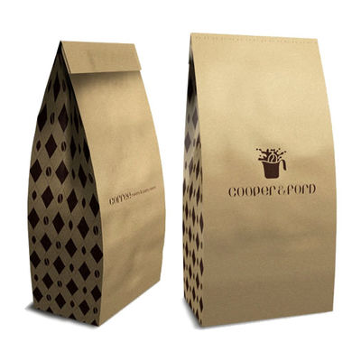 Mua Chiều rộng 7.5 inch Kraft Stand Up pouches 500g Gravure in túi cà phê có thể đóng lại online manufacture