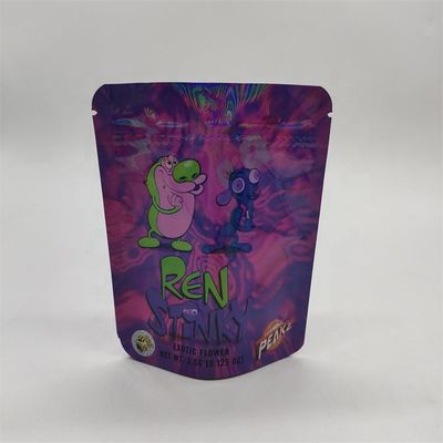 Mua CYMK in đệm niêm phong nhiệt túi nhựa Mylar Holographic Flat Bottom Gusset Bags GMP online manufacture
