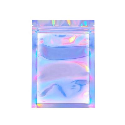 Mua Nhỏ Mylar nhựa phân hủy sinh học niêm phong nhiệt Zipper ba mặt bao bì thực phẩm túi holographic online manufacture