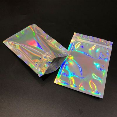 Mua Đứng lên Holographic Zipper Packaging Bag Flat Pockets Laser nhỏ Zip khóa túi nhựa online manufacture