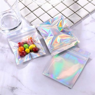 Mua HACCP Holographic Stand Up Pouch Zipper Top Mylar Foil Mini Pouches online manufacture
