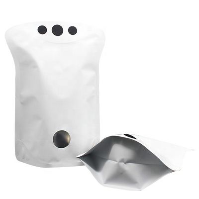 Mua 400g Màu trắng mờ đứng lên túi 110 micron Zipper Top Xem qua túi online manufacture