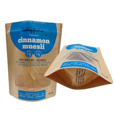 Mua Tấm giấy Kraft màu nâu đứng lên túi chống nước Mega túi tái khóa ODM online manufacture