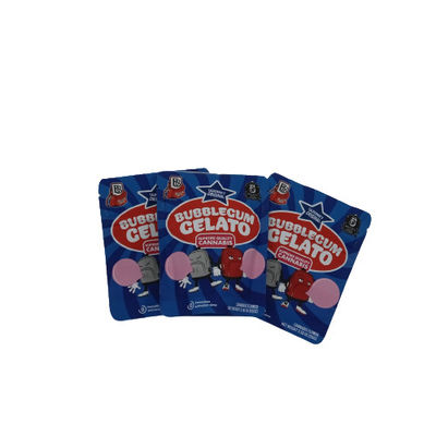 Nhãn hiệu chống nước Mylar túi cỏ kẹo đóng gói khóa kéo đứng lên Mylar túi