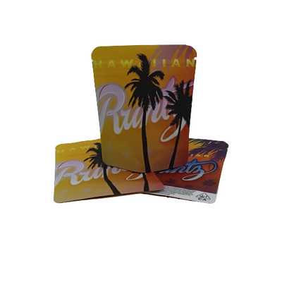 Dưới phẳng tái chế cỏ bao bì túi ziplockk Mylar Aluminium foil bag