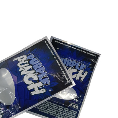 Nhựa nhôm Mylar ziplockk túi đứng lên với cửa sổ cho cỏ cỏ đóng gói