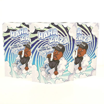 Logo tùy chỉnh cỏ đứng lên túi in đầy màu sắc với khóa khóa 3.5g 7g 14g 28g