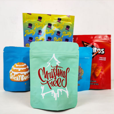 Chất ăn chất lượng nhôm giấy ziplockk túi 3.5g Mylar cỏ túi màu đen đứng lên