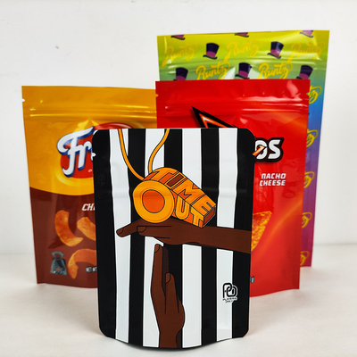 Thùng bao bì thực phẩm chống mùi có thể đóng lại 3.5g Thùng cỏ Mylar