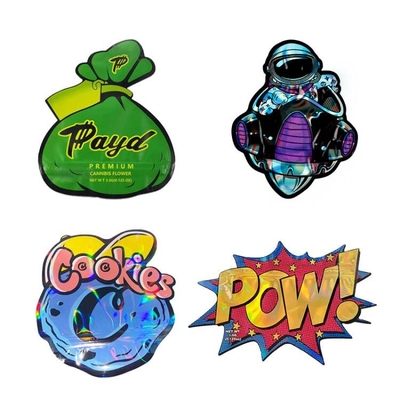 Ziplock Die Cut Mylar Bags 3.5g Cỏ Ziplock pouch cho kẹo cao su
