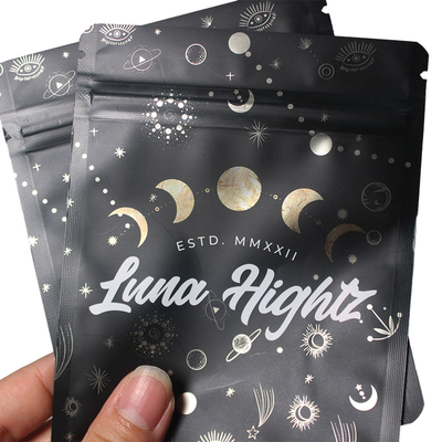 Băng nóng Mylar Weed bao bì chống ẩm hình dạng tùy chỉnh Fda