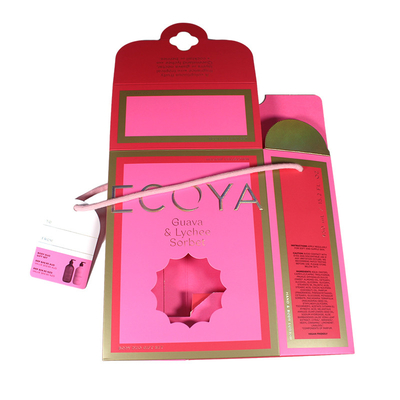 Hiển thị Hot Stamping Gập giấy bao bì hộp với cửa sổ cho mỹ phẩm