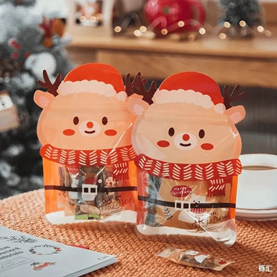 Giáng sinh Mylar gói túi Santa Claus hình dạng cho bánh quy kẹo cao su