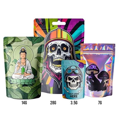 Thẻ in tùy chỉnh Stand Up Zipper pouch cho bao bì thực phẩm