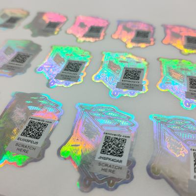 FDA chống giả mạo nhãn 80 micron 3D Holographic Stickers PE phim