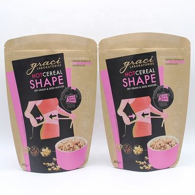7g Biodegradable Stand Up Bags CMYK in Kraft giấy túi cà phê