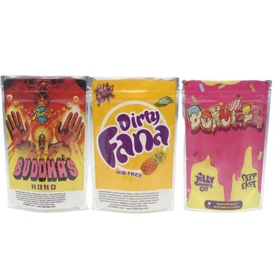 Mylar có thể đóng lại Thẻ đứng lên Nhựa đồ ăn nhẹ đồ kẹo đóng gói với ziplock